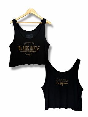 Black Rifle Coffee Company Cropped Tank Top Loose Fit Size Small
